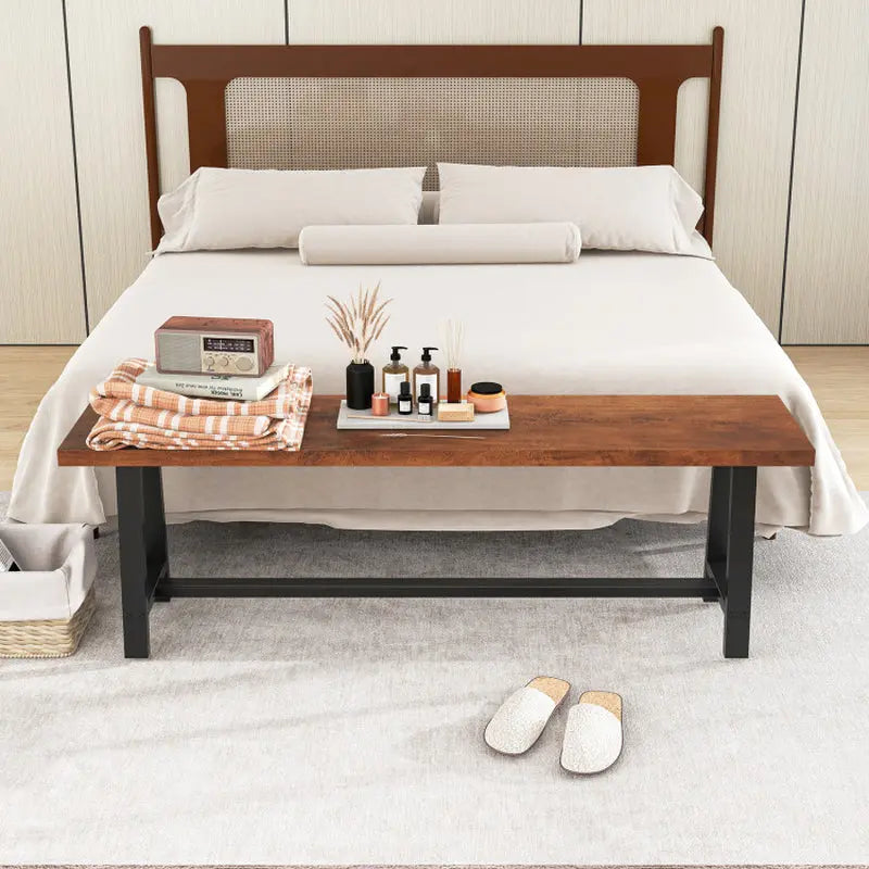 Dining Bench 2/3 Person Entryway Shoe Bench with Metal Frame - Puck's