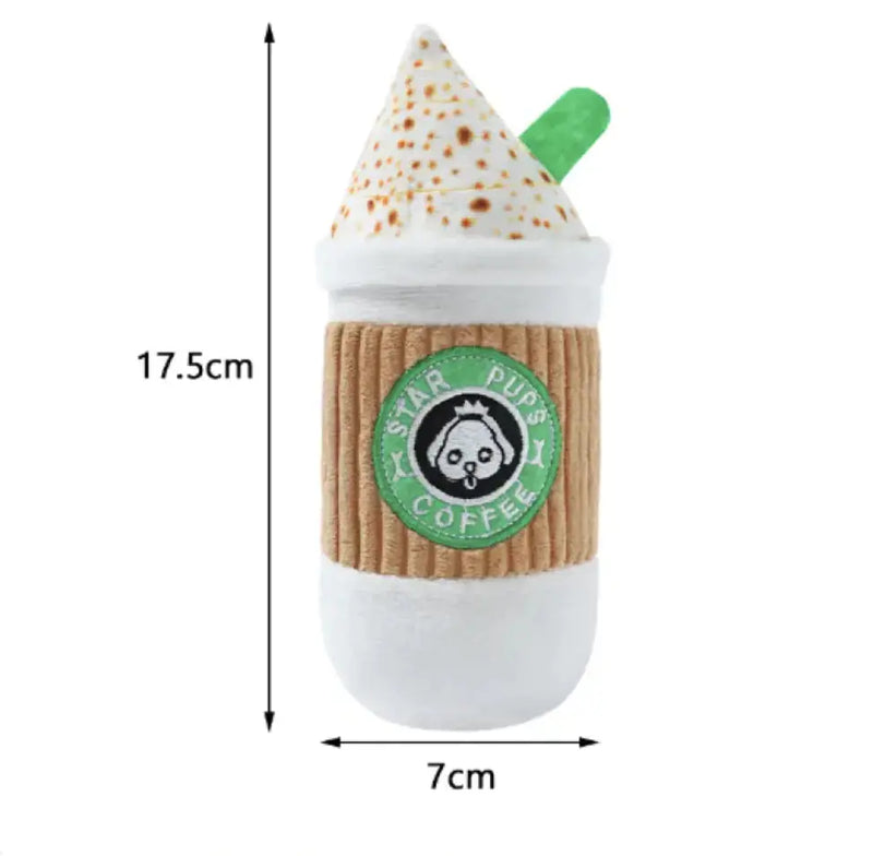 Dog Sound Spice Latte Plush Toy - Puck's