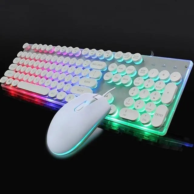 Dragon LED Backlight Gaming USB Wired Keyboard Mouse Set - Puck's