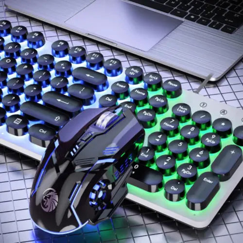 Dragon LED Backlight Gaming USB Wired Keyboard Mouse Set - Puck's