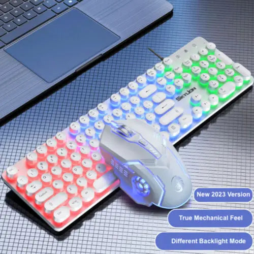 Dragon LED Backlight Gaming USB Wired Keyboard Mouse Set - Puck's