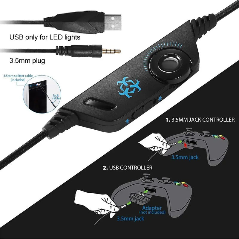 Dragon Stereo LED Gaming Headset with Microphone - Puck's