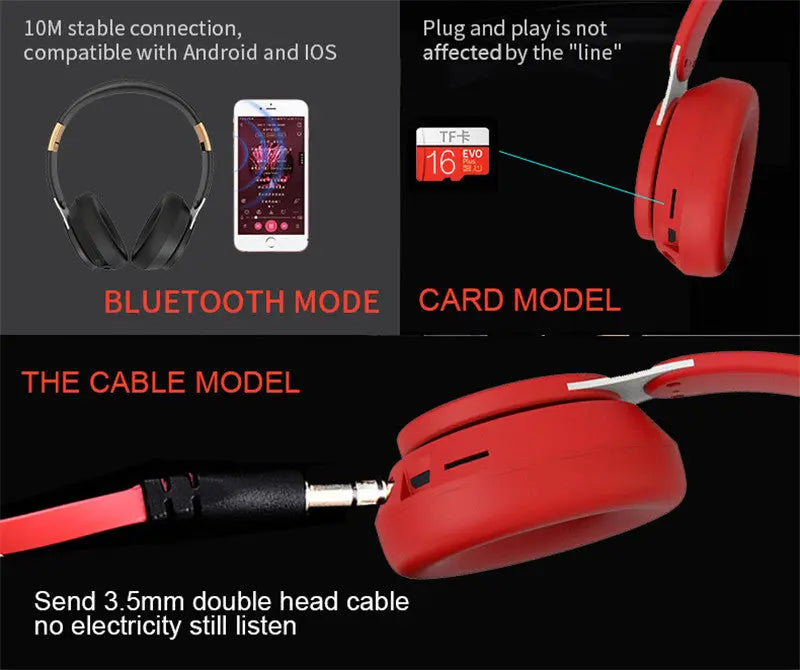 Dragon Wireless Bluetooth 5.0 Gaming Headset with TF card slot - Puck's