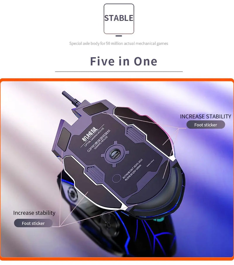 Dragon  X1Z Mechanical Gaming Keyboard Mouse Set with Gaming - Puck's