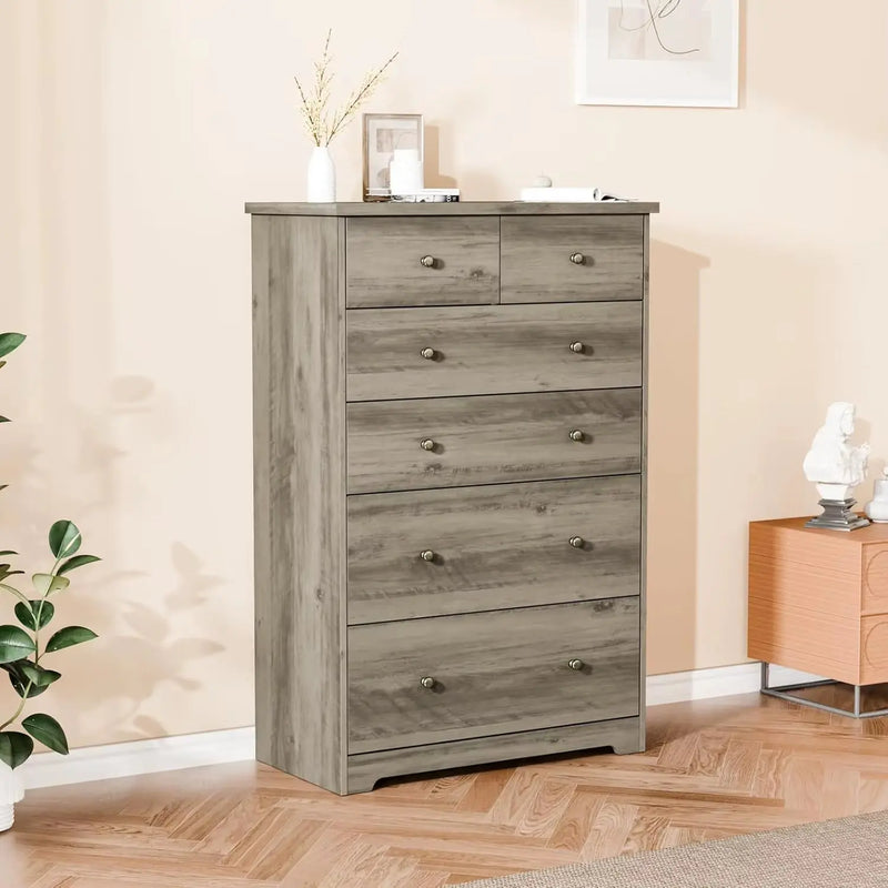 Dresser Wood, Grey Dresser for Bedroom, Long TV Stand, Antique Grey Large - Puck's
