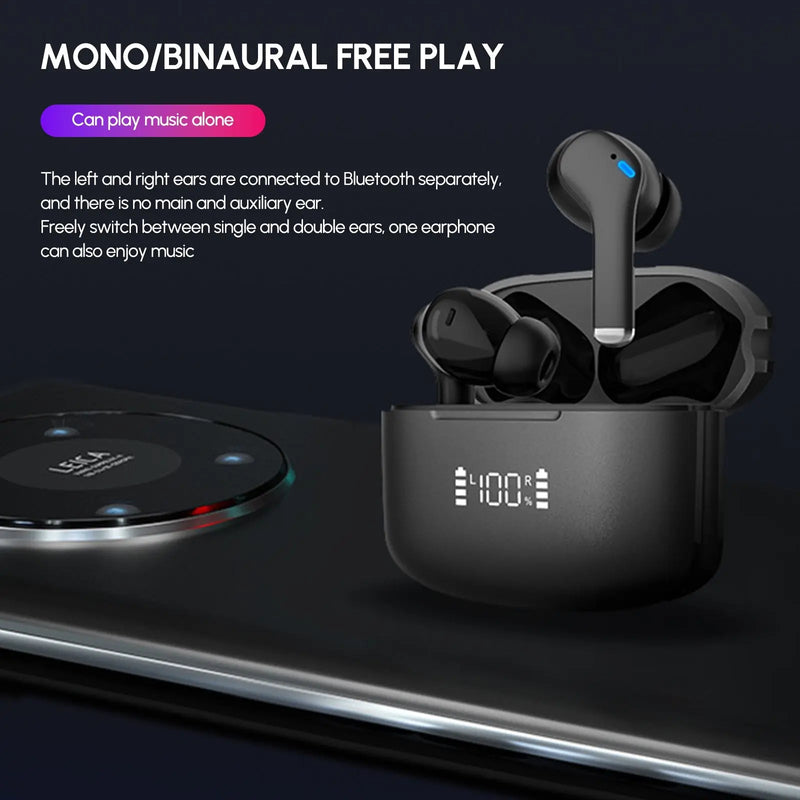 Dual Noise Cancelling True Wireless Earbuds Bluetooth Headphones - Puck's