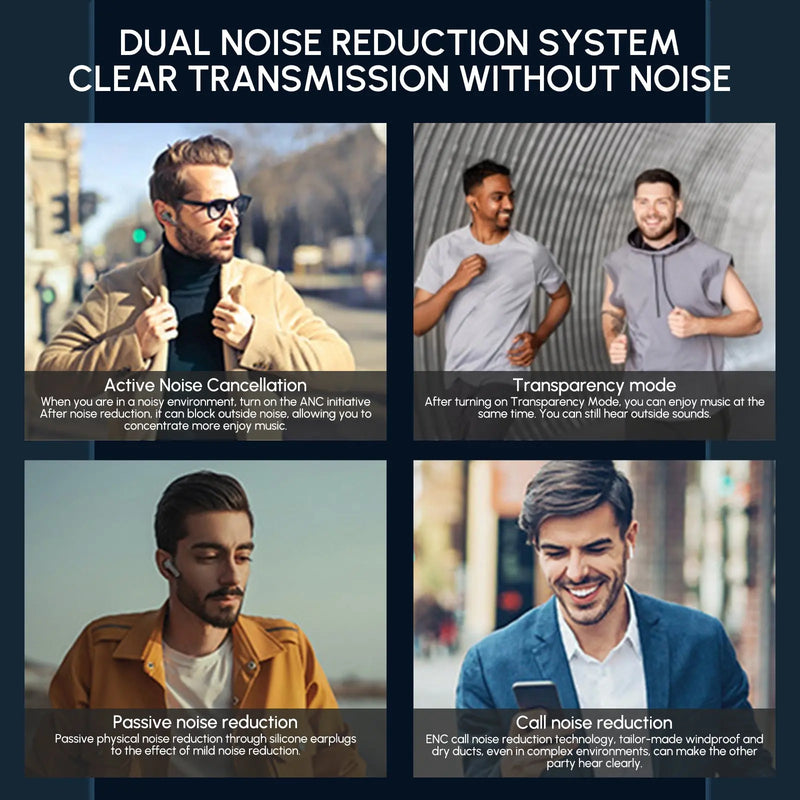 Dual Noise Cancelling True Wireless Earbuds Bluetooth Headphones - Puck's