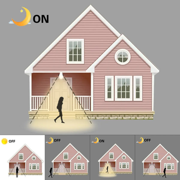E27 LED Bulb Light Sensor PIR Sensor Warm White - Puck's