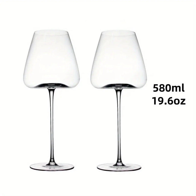 Elegant LeadFree Crystal Wine Glass Set  Versatile Sizes - Puck's
