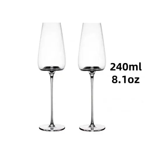 Elegant LeadFree Crystal Wine Glass Set  Versatile Sizes - Puck's