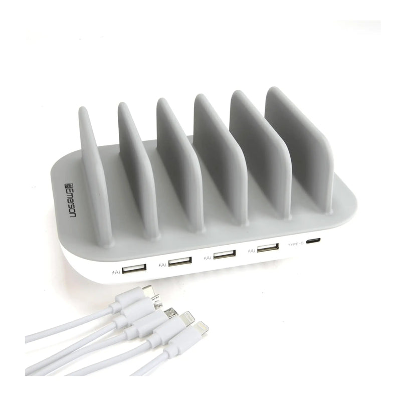 Emerson 5-Port USB Charging Station with LED Charging Indicator Light - Puck's