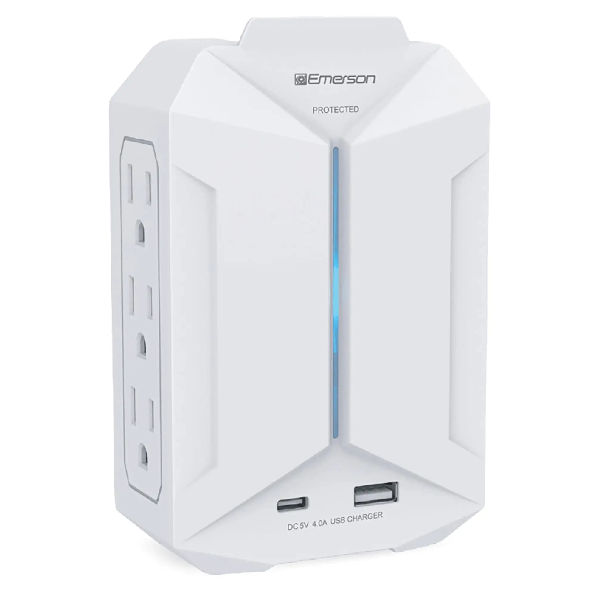 Emerson 6-Outlet + USB Wall Charger with Surge Protection and LED - Puck's