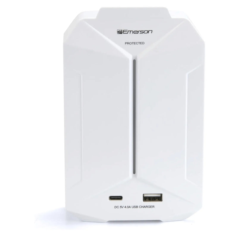 Emerson 6-Outlet + USB Wall Charger with Surge Protection and LED - Puck's