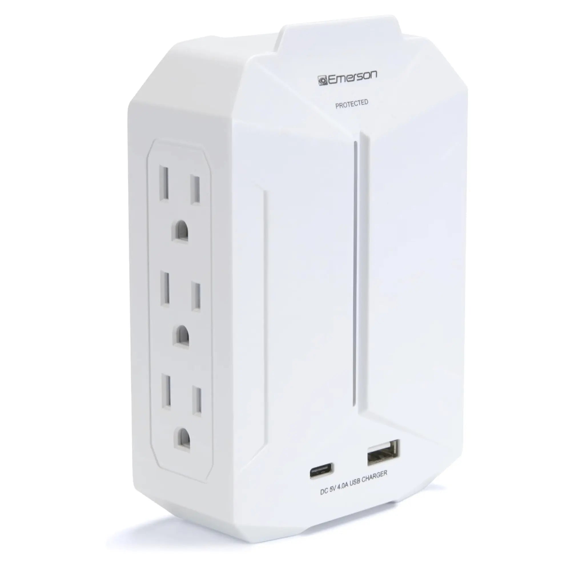 Emerson 6-Outlet + USB Wall Charger with Surge Protection and LED - Puck's