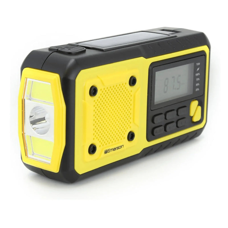 Emerson Emergency AM / FM Radio with Weather Band / Flashlight / Power - Puck's