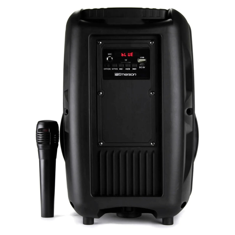 Emerson Portable 8" Bluetooth Party Speaker with FM Radio, Disco Light - Puck's