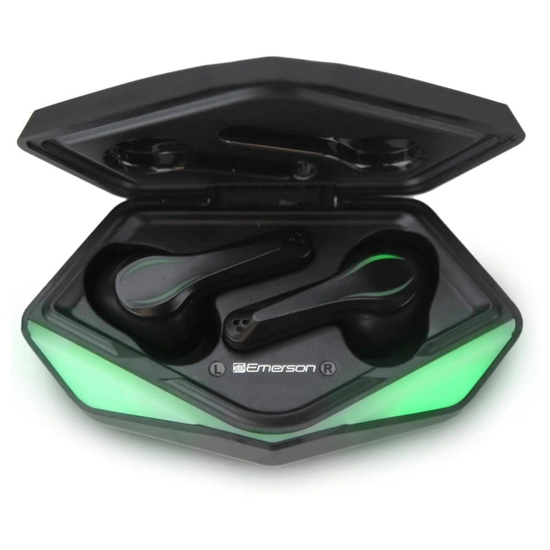 Emerson True Wireless Gaming Earbuds with Charging Case and Taking - Puck's