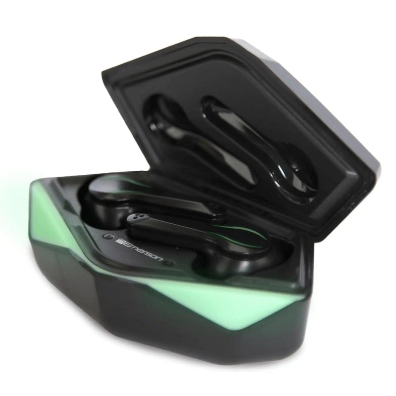 Emerson True Wireless Gaming Earbuds with Charging Case and Taking - Puck's