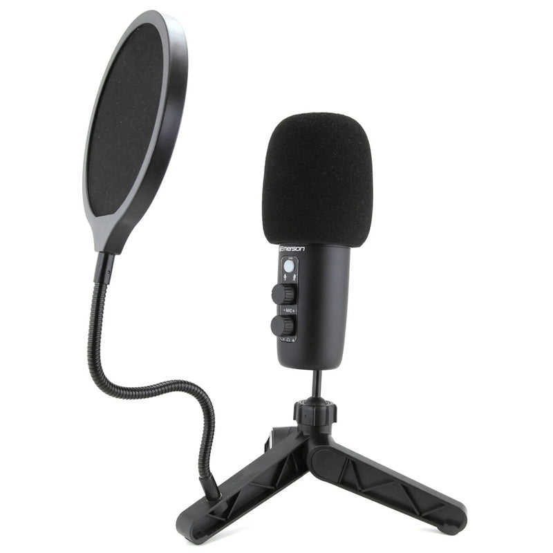 Emerson USB Gaming and Streaming Condenser Microphone with LED - Puck's