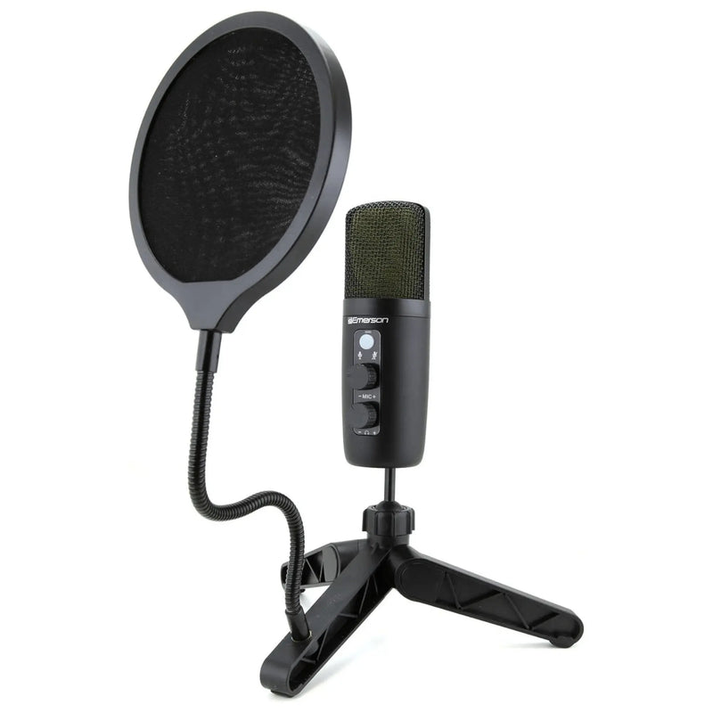 Emerson USB Gaming and Streaming Condenser Microphone with LED - Puck's