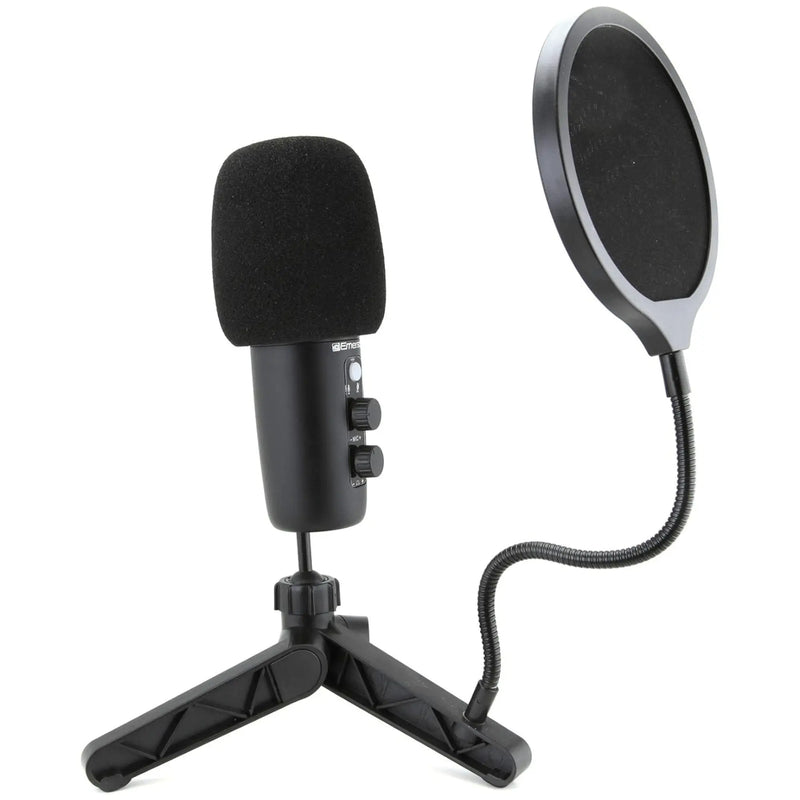 Emerson USB Gaming and Streaming Condenser Microphone with LED - Puck's