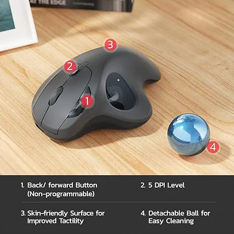 Wireless Trackball Ergonomic Mouse - Puck's