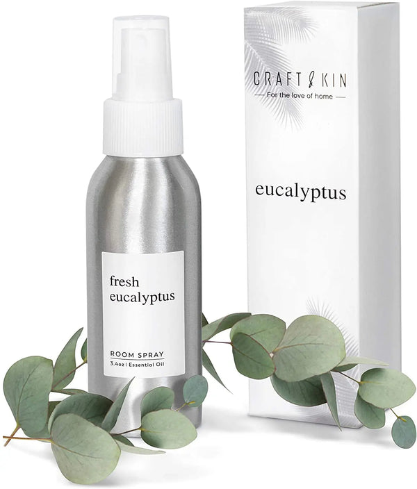 Eucalyptus Room Spray for Pillows and Bedding, Long-Lasting Room Freshener, Soothing Aroma Mist for Home and Sheets, 3.4 Oz - Puck's