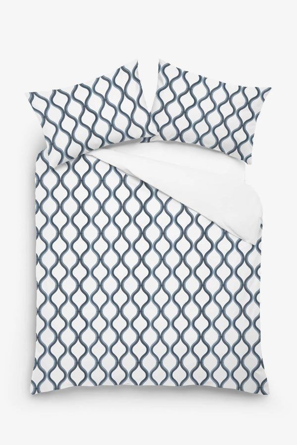 Evadne - 3 Piece Crewel Embroidered Duvet Set | Linen Cotton Mix | - Puck's