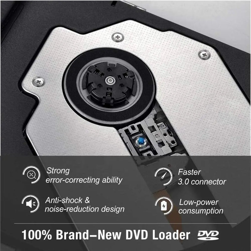 External DVD Drive USB CD DVD 3.0 Burner Writer Rewriter For MacBook - Puck's