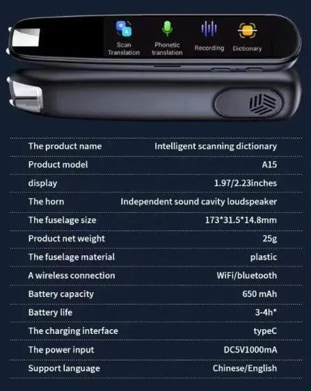 Scanning Translation Pen Multi-language - Puck's