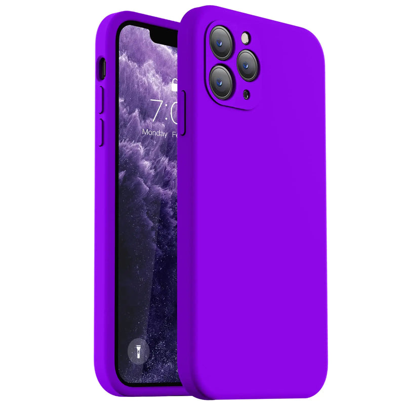 Vooii Compatible with iPhone 11 Case, Upgraded Liquid Silicone with [Flat Edges] [Camera Protection] [Soft Anti-Scratch Microfiber Lining] Phone Case for iPhone 11 6.1 inch - Black - Puck's