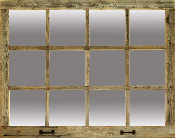Farmhouse Windowpane Mirrors (Barnwood, 12 Pane) - Puck's
