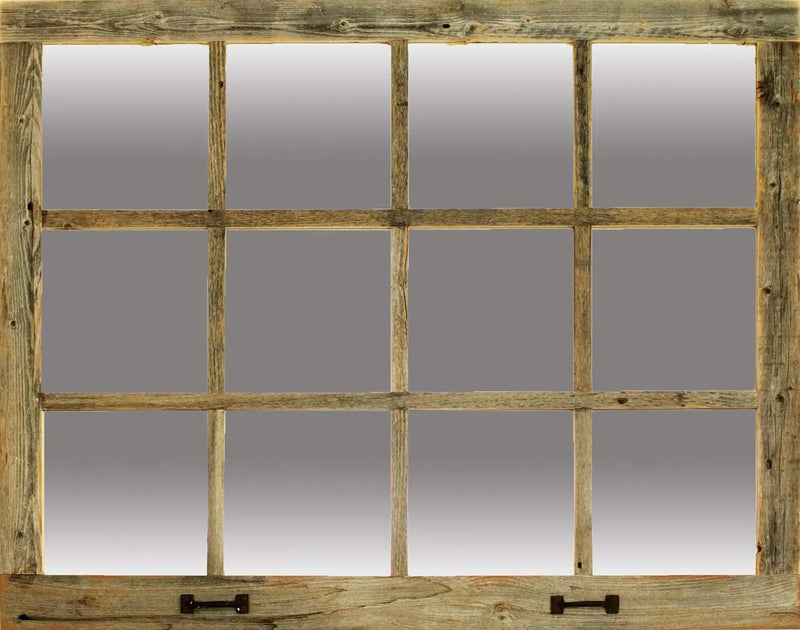 Farmhouse Windowpane Mirrors (Barnwood, 12 Pane) - Puck's