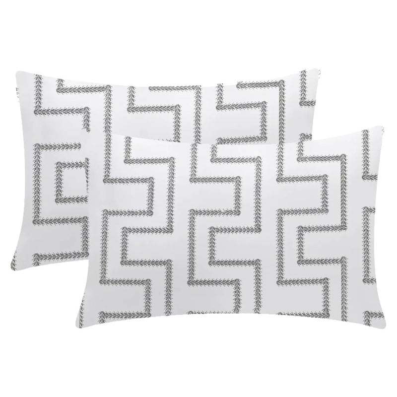 Fiora - 3 Piece Crewel Embroidered Duvet Set | Linen Cotton Mix | - Puck's