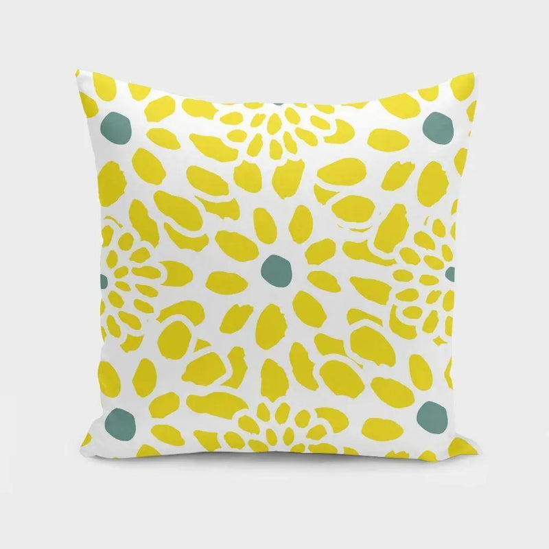 Flowers in Yellow Cushion/Pillow - Puck's
