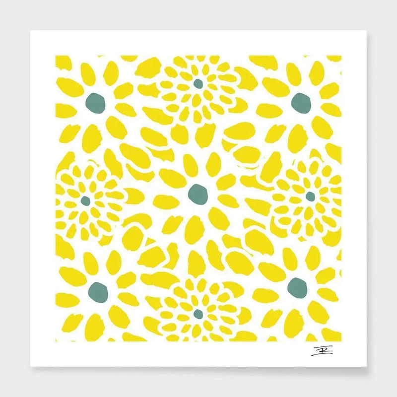 Flowers in Yellow Cushion/Pillow - Puck's