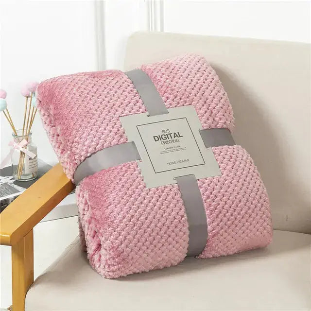 Fluffy Plaid Winter Bed Blankets - Puck's
