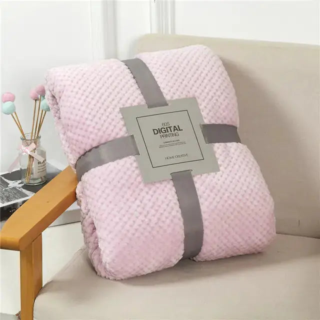 Fluffy Plaid Winter Bed Blankets - Puck's