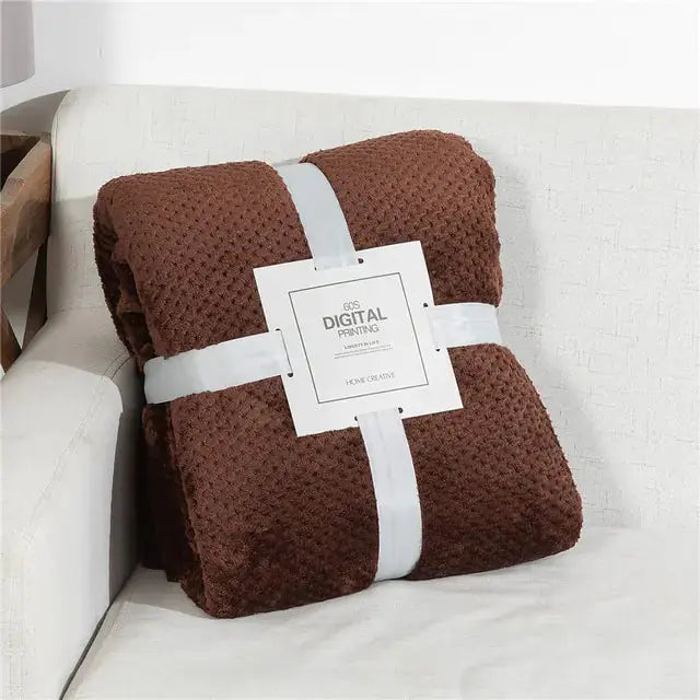 Fluffy Plaid Winter Bed Blankets - Puck's