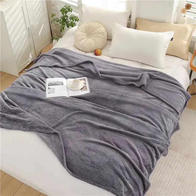 Fluffy Plaid Winter Bed Blankets - Puck's