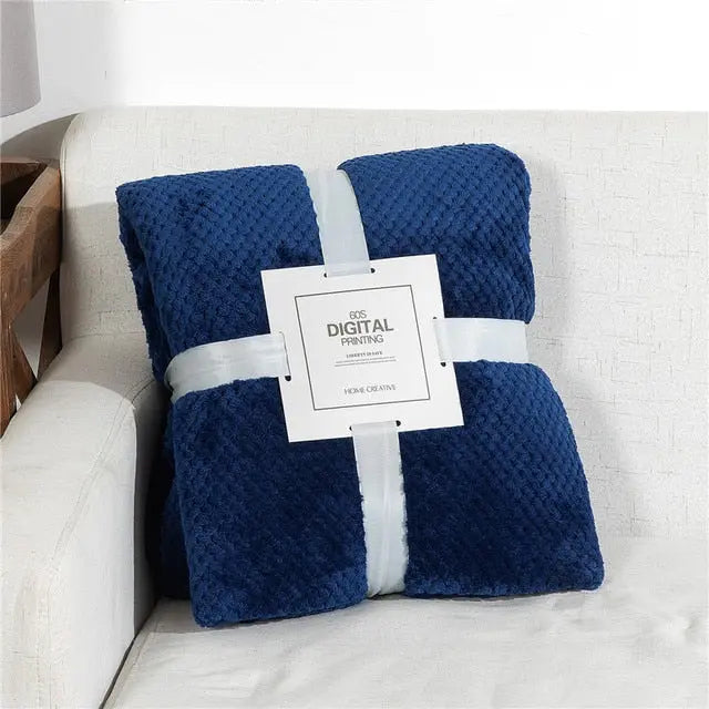 Fluffy Plaid Winter Bed Blankets - Puck's