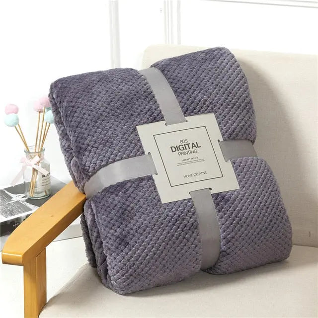 Fluffy Plaid Winter Bed Blankets - Puck's