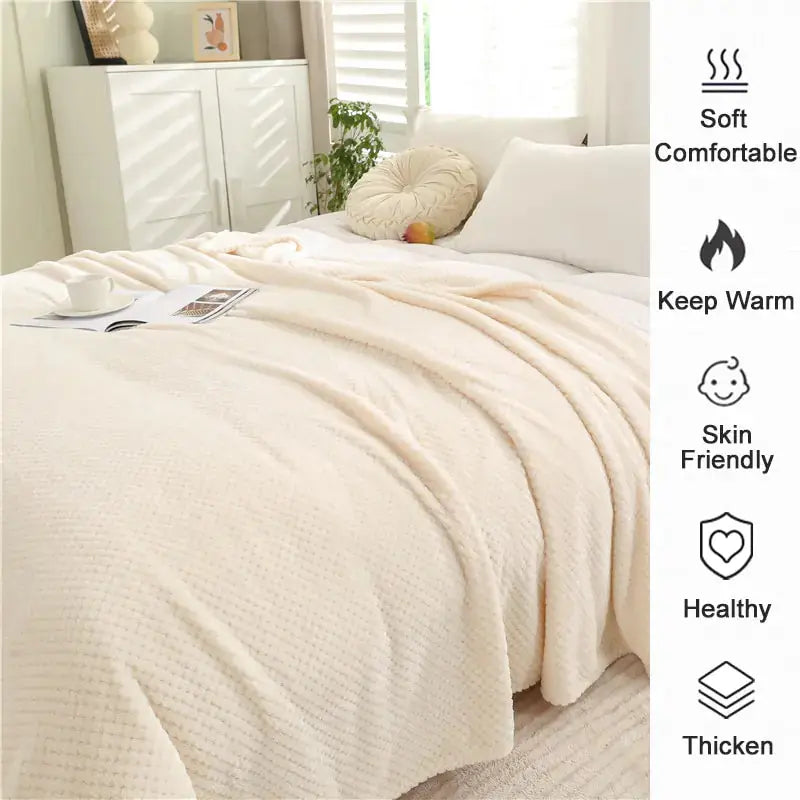 Fluffy Plaid Winter Bed Blankets - Puck's