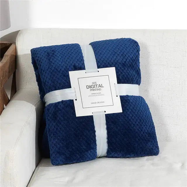Fluffy Plaid Winter Bed Blankets - Puck's