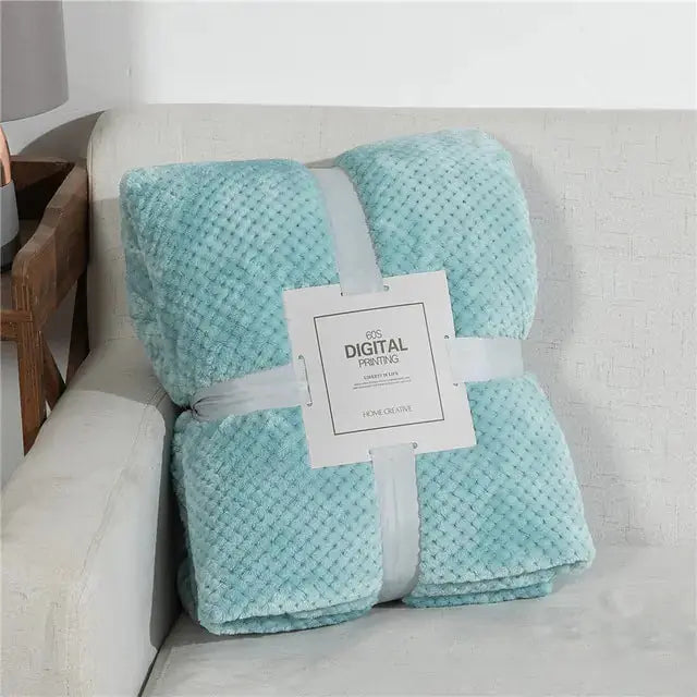 Fluffy Plaid Winter Bed Blankets - Puck's