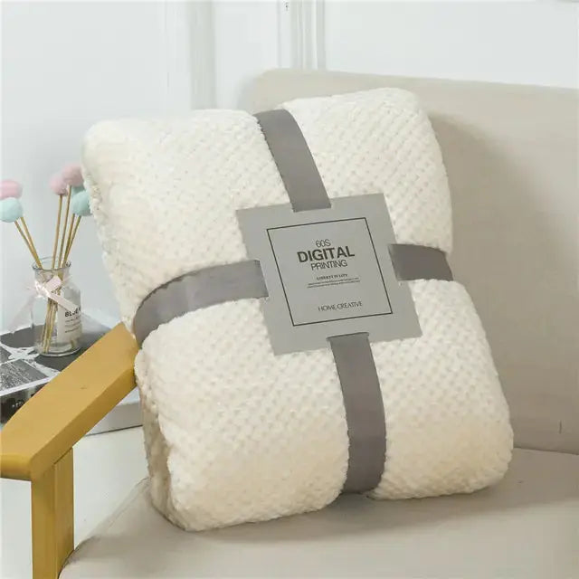 Fluffy Plaid Winter Bed Blankets - Puck's