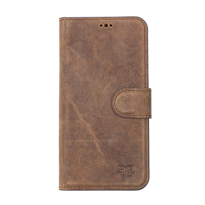 Full Leather Coating Detachable Wallet Case for Apple iPhone 13 Series - Puck's