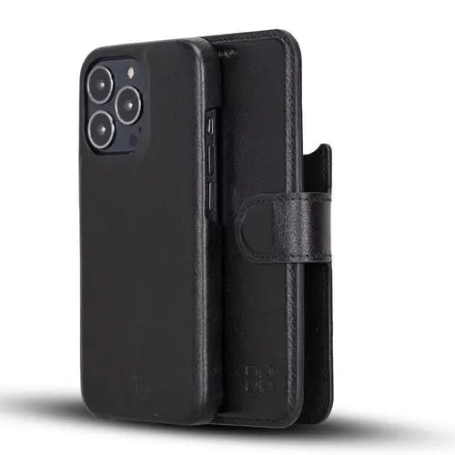 Full Leather Coating Detachable Wallet Case for Apple iPhone 13 Series - Puck's