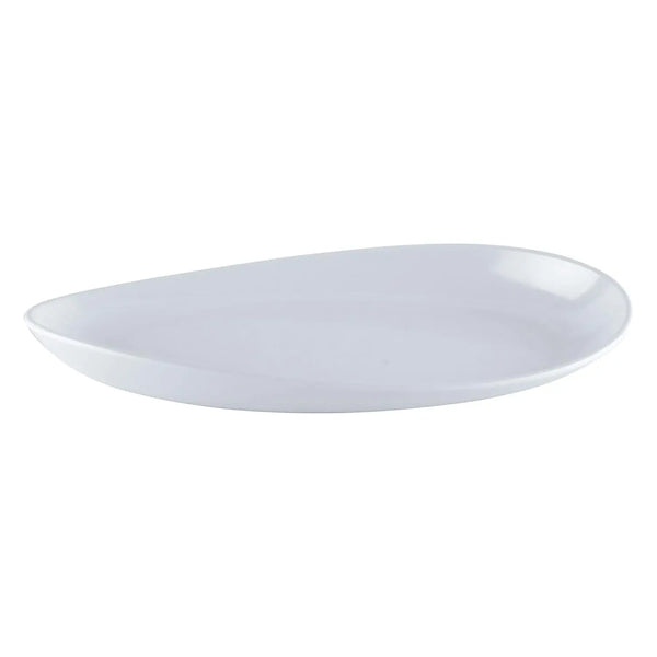 G.E.T. OP-1690-W Heavy-Duty Shatterproof Plastic Oval Melamine Serving Platter, 16" X 9", White - Puck's