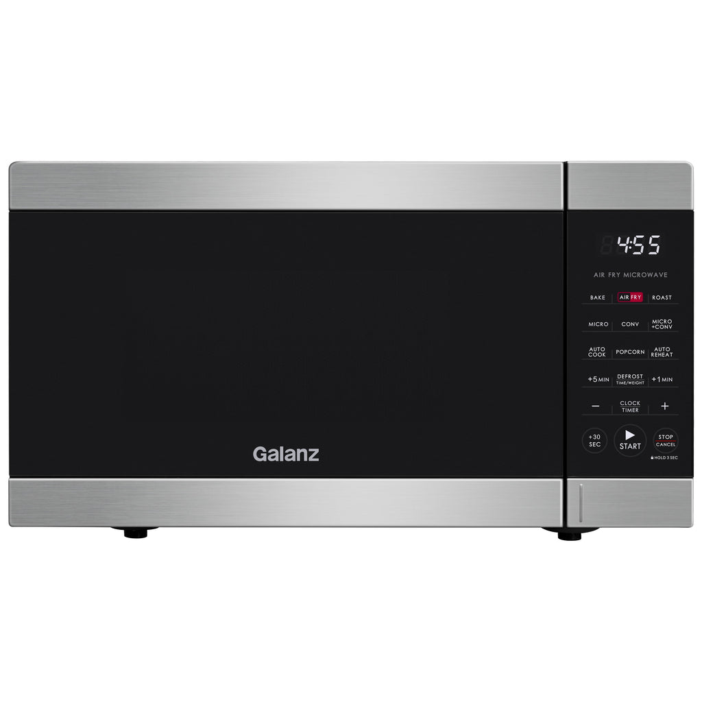 0.9 Cu Ft Air Fry Countertop Microwave, 900 Watts, Stainless Steel, New - Puck's